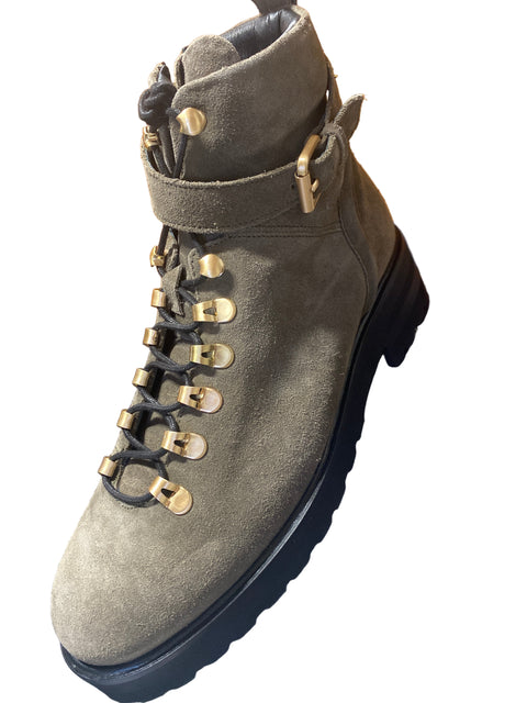 Joop Women's Olive Green  Lace Up Ankle Boots | Joop In Lebanon
