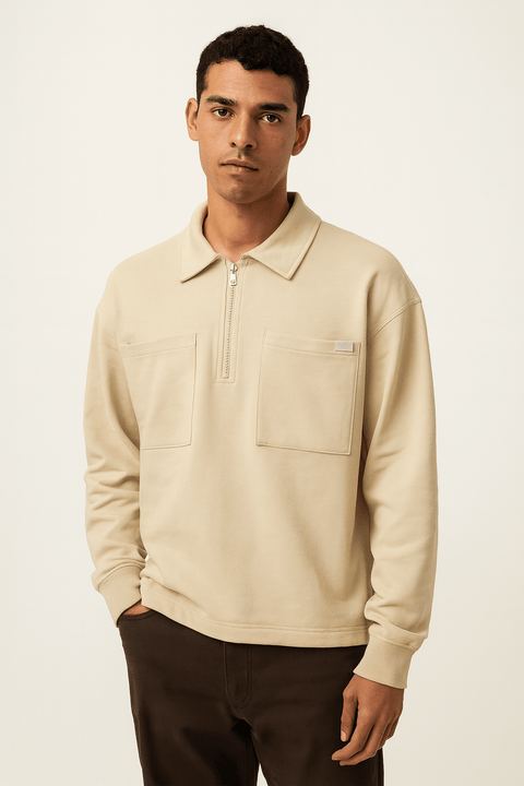 Jack & Jones Men's Beige Long Sleeve Sweatshirt  | Jack & Jones In Lebanon