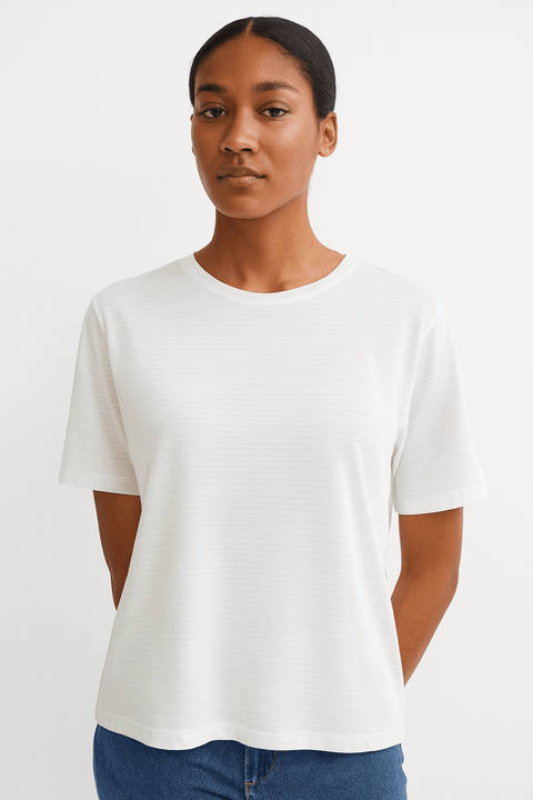 Zabaione Women's White Pulli Mary 1/2 Sleeve Blouse |Zabaione In Lebanon