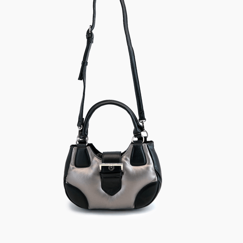 Like Dreams Women's Black & Silver Top Handle Crossbody Bag | Like Dreams In Lebanon