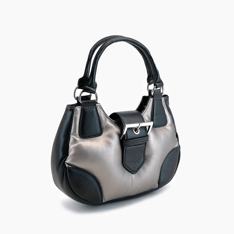 Like Dreams Women's Black & Silver Top Handle Crossbody Bag | Like Dreams In Lebanon