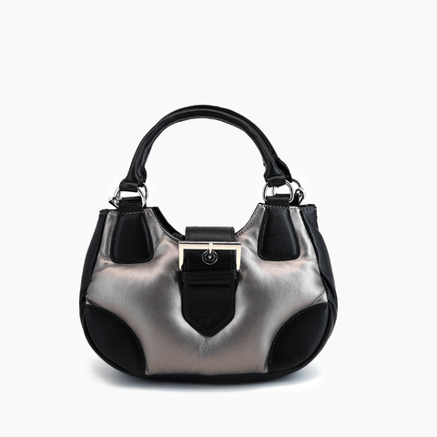 Like Dreams Women's Black & Silver Top Handle Crossbody Bag | Like Dreams In Lebanon