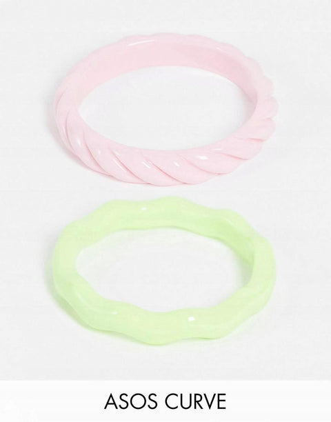 Asos Design Women's Multicolor Bracelet 2 Pcs ANA108 showroom
