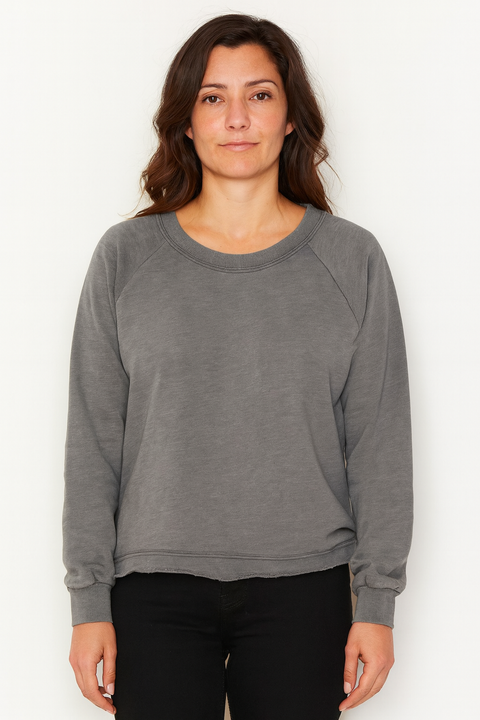 Alternative Apparel Women's Grey Long Sleeve Blouse | Alternative Apparel In Lebanon