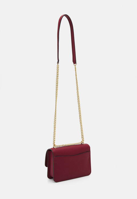 Michael Kors Women's Burgundy Small Leather Chain Convertibl Crossbody Bag | Michael Kors In Lebanon