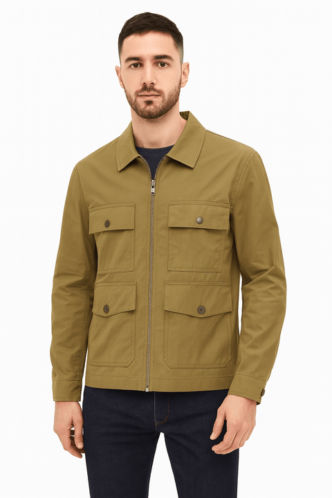 Jack & Jones Men's Khaki Green Jacket | Jack & Jones In Lebanon