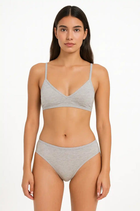 Demar Women's Grey Lingerie Set | Demar In Lebanon