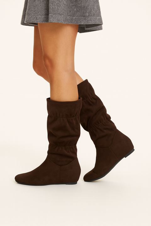 Tata Italia Women's Dark Brown Flat Boot | Tata Italia In Lebanon