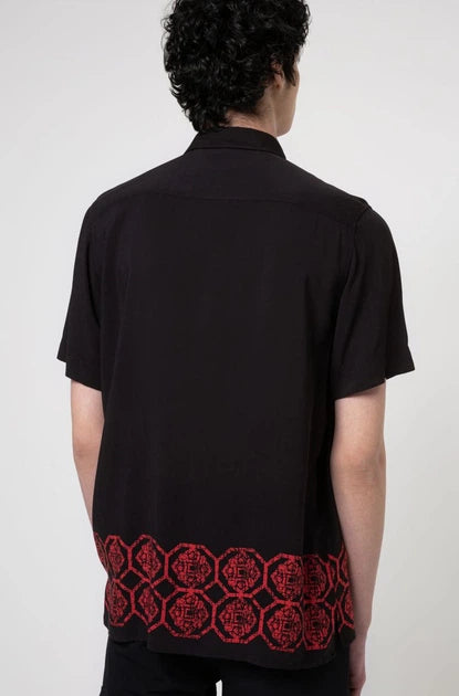 Hugo Boss Men's Black Printed Shirt | Hugo Boss In Lebanon