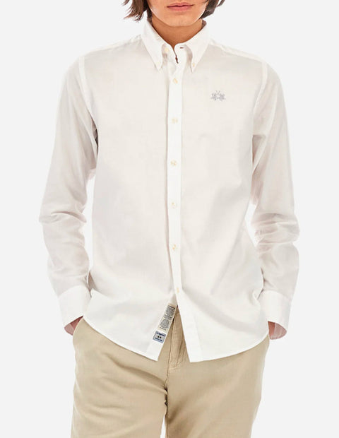 La Martina Buenos Aires Men's White Long Sleeve Shirt | La Martina Buenos Aires In Lebanon