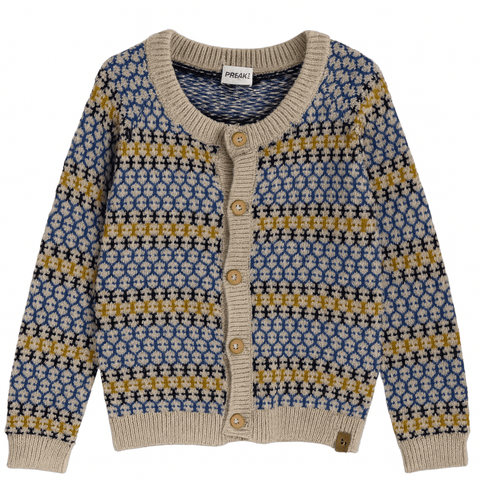 POMPdeLUX Boy's Multicolored Printed Knit Cardigan | POMPdeLUX In Lebanon