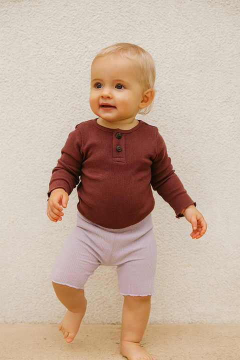 POMPdeLUX Baby Girl Lilac Nora Bike Short | POMPdeLUX in Lebanon