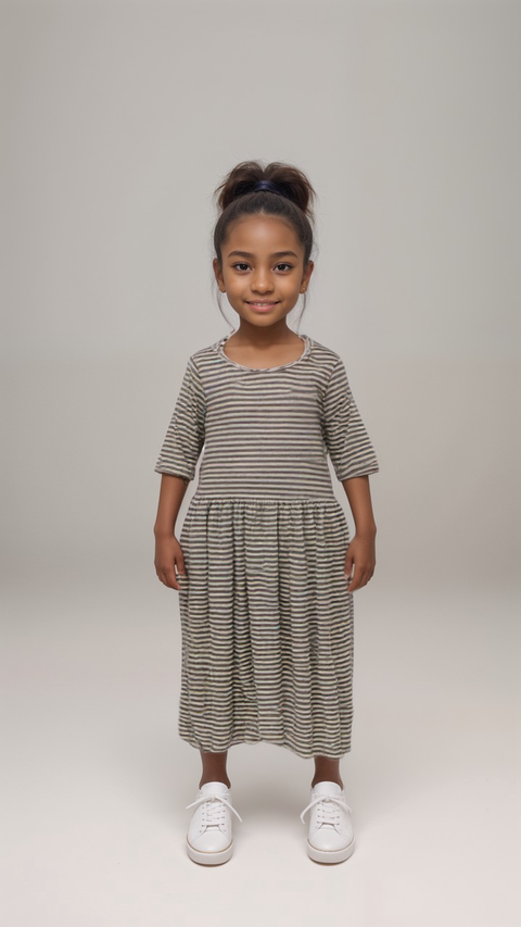 POMPdeLUX Girl's Multicolor Long Sleeve Dress | POMPdeLUX in Lebanon