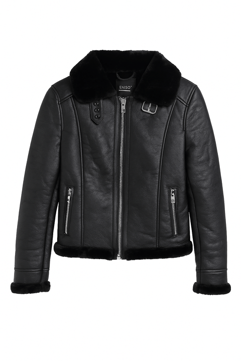 Inside Outdoor Women's Black Leather Jacket | Inside Outdoor In Lebanon