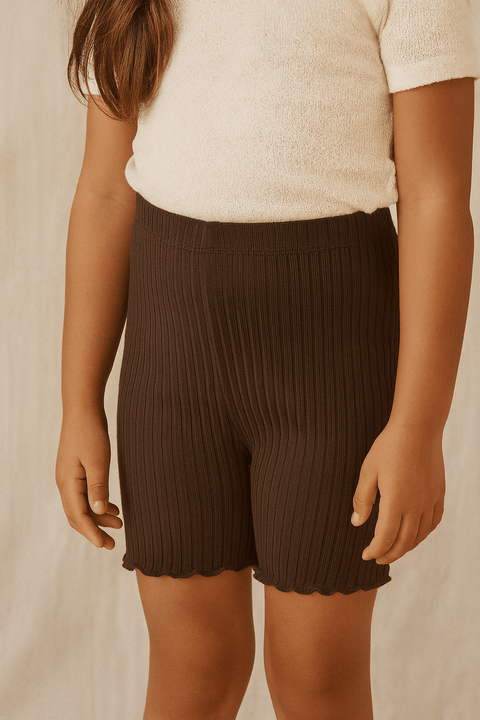 POMPdeLUX Girl's Dark Brown Modal Bike Shorts| POMPdeLUX in Lebanon