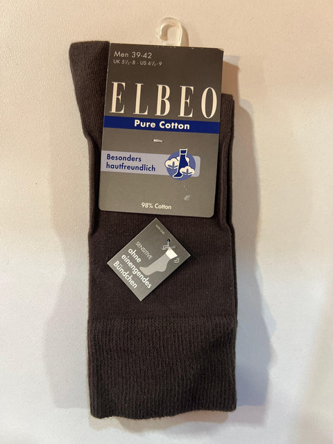 Elbeo Men's Dark Brown 9682 Pure Cotton Socks |Elbeo In Lebanon