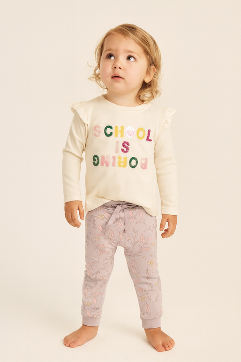 Sinsay Fox & Bunny Baby Girl's Lavender Sweatpants | Sinsay In Lebanon