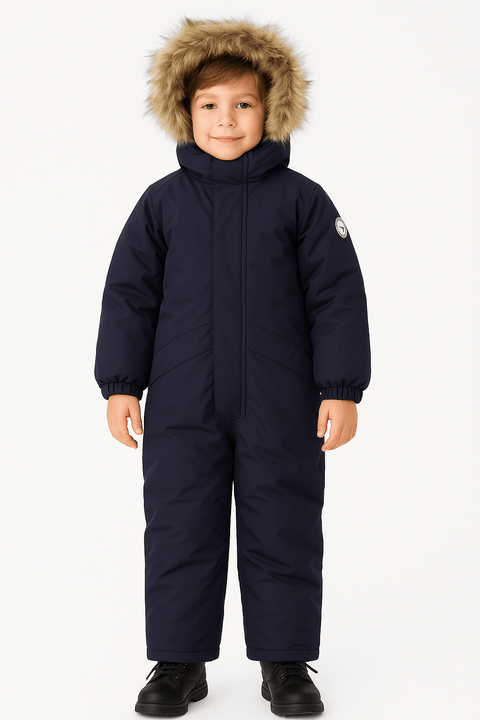 POMPdeLUX Boy's Navy Single Zipper Snowsuit |POMPdeLUX in Lebanon