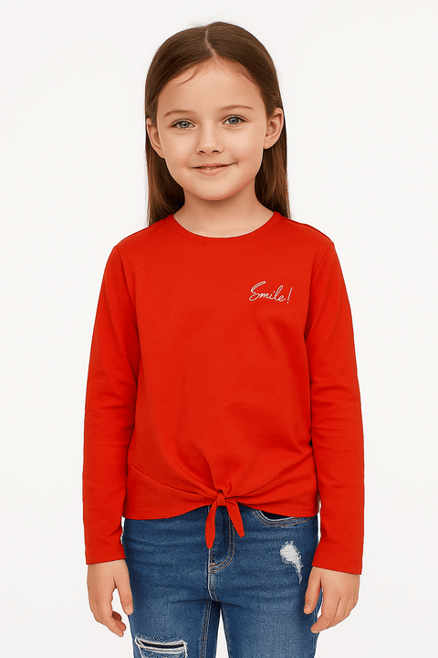 S.Oliver Girl's Red Long-Sleeve Blouse |S.Oliver in Lebanon
