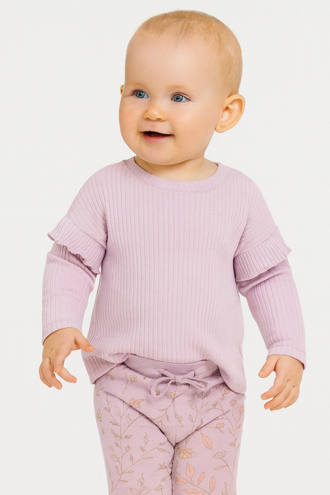 Reserved Baby Girl's Lavender Blouse With High Cotton Content | Reserved In Lebanon