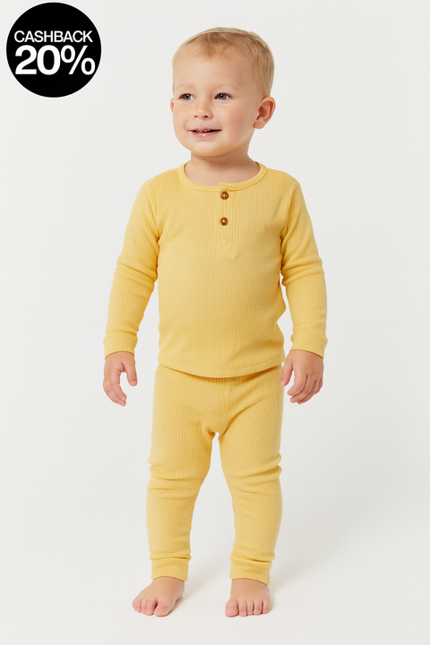 Sinsay Baby Boy's Yellow Long-Sleeve Pajama Top | Sinsay In Lebanon