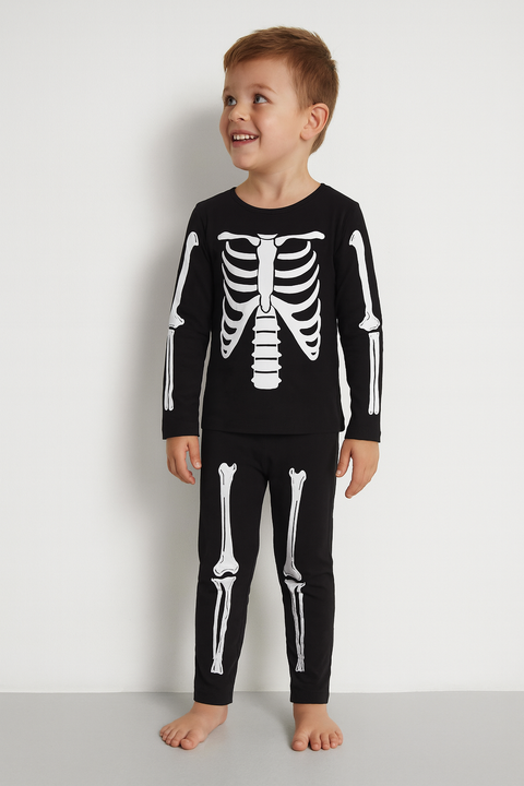 Sinsay Boy's Black Skeleton Pajama Set | Sinsay In Lebanon