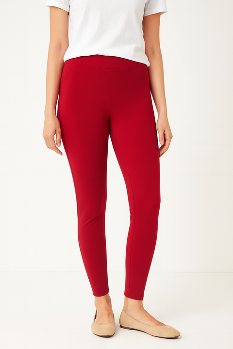 Forever 21 Women's Red Elastic Waistband Plus Size Pants | Forever 21 In Lebanon