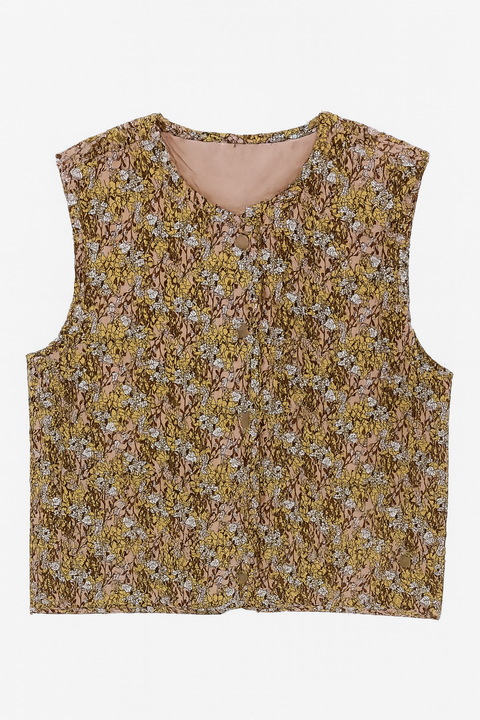 POMPdeLUX Girl's Floral Buttoned Vest |POMPdeLUX in Lebanon
