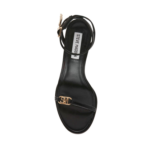 Steve Madden Women's Black Leather Kelsi Heel Sandals|Steve Madden In Lebanon