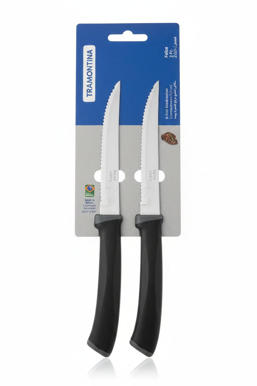 Tramontina Felice 5-inch Serrated Steak Knives Set of 2pcs