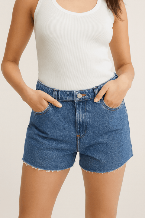 Wrangler Women's Blue Denim Loose Short | Wrangler In Lebanon