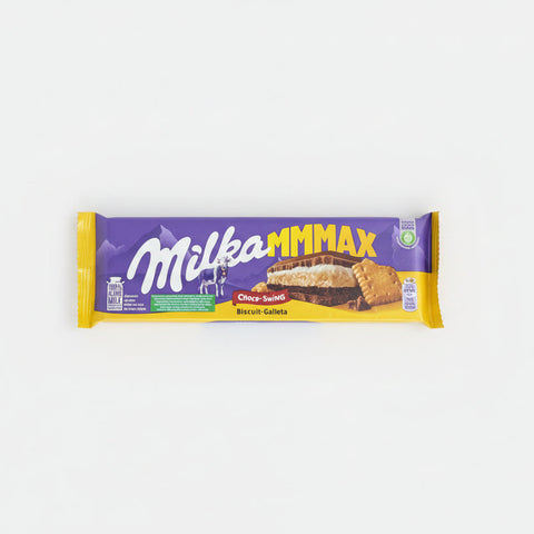 Milka Minimax chocolate bar on a wooden surface