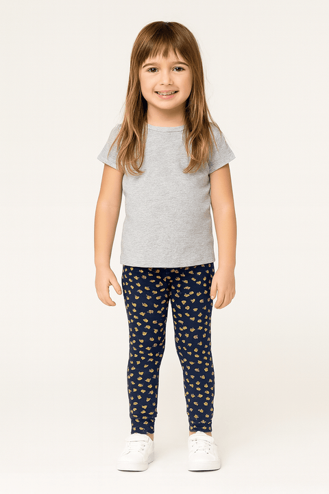 POMPdeLUX Girl's Dark Blue Print Jesrsey Lt Trousers |POMPdeLUX in Lebanon