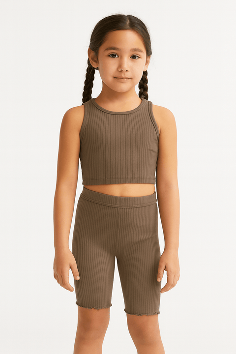 POMPdeLUX Girl's Brown Shorts |POMPdeLUX in Lebanon