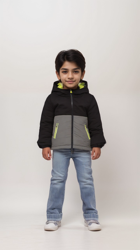 Terranova Boy's Black Zippered Jacket |Terranova  in Lebanon