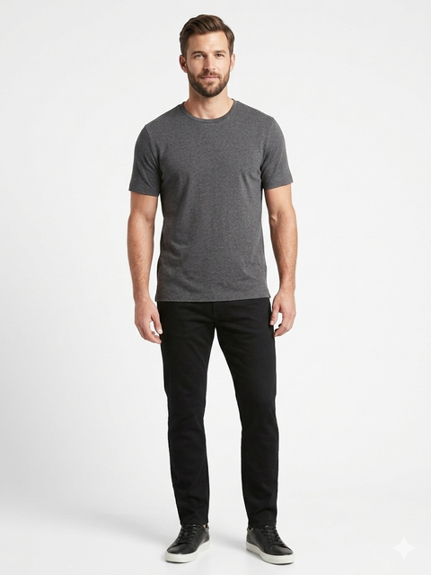 Banana Republic Men's Dark Grey Luxe Touch Polo Neck T-Shirt | Banana Republic In Lebanon