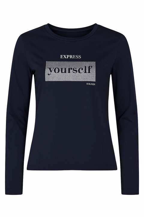 S.Oliver Girl's Navy Long-Sleeve Blouse |S.Oliver in Lebanon