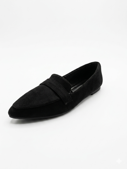 Musshoe Women's Black Suede Flat | Musshoe In Lebanon