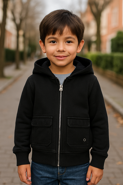 Boboli Boy's Grey Zippered Jacket| Boboli in Lebanon