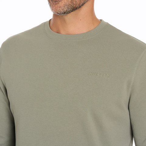 Hurley Men's Khaki Green Crewneck Sweatshirt | Hurley In Lebanon