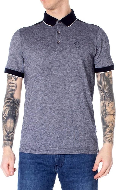 AX Armani Exchange Men's Navy Accent Small Circle Logo T Shirt | AX Armani Exchange In Lebanon