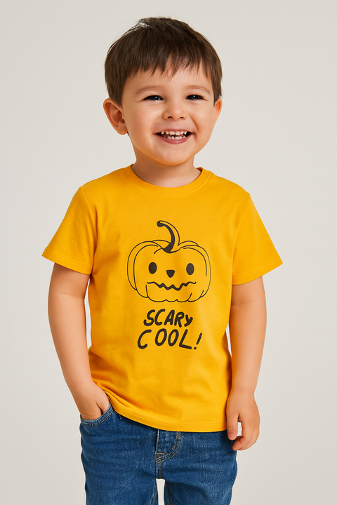 Sinsay Boy's Orange Halloween Print T-Shirt | Sinsay In Lebanon