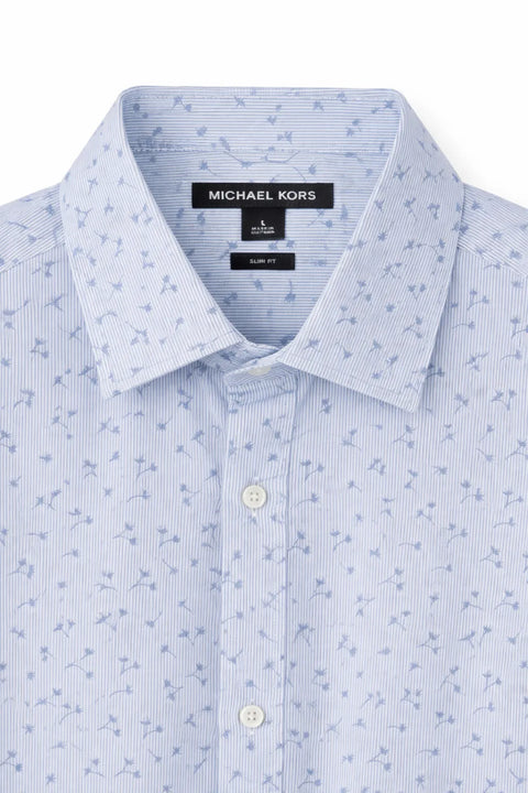 Michael Kors Men's Blue  Slim-Fit  Dress Shirt | Michael Kors In Lebanon