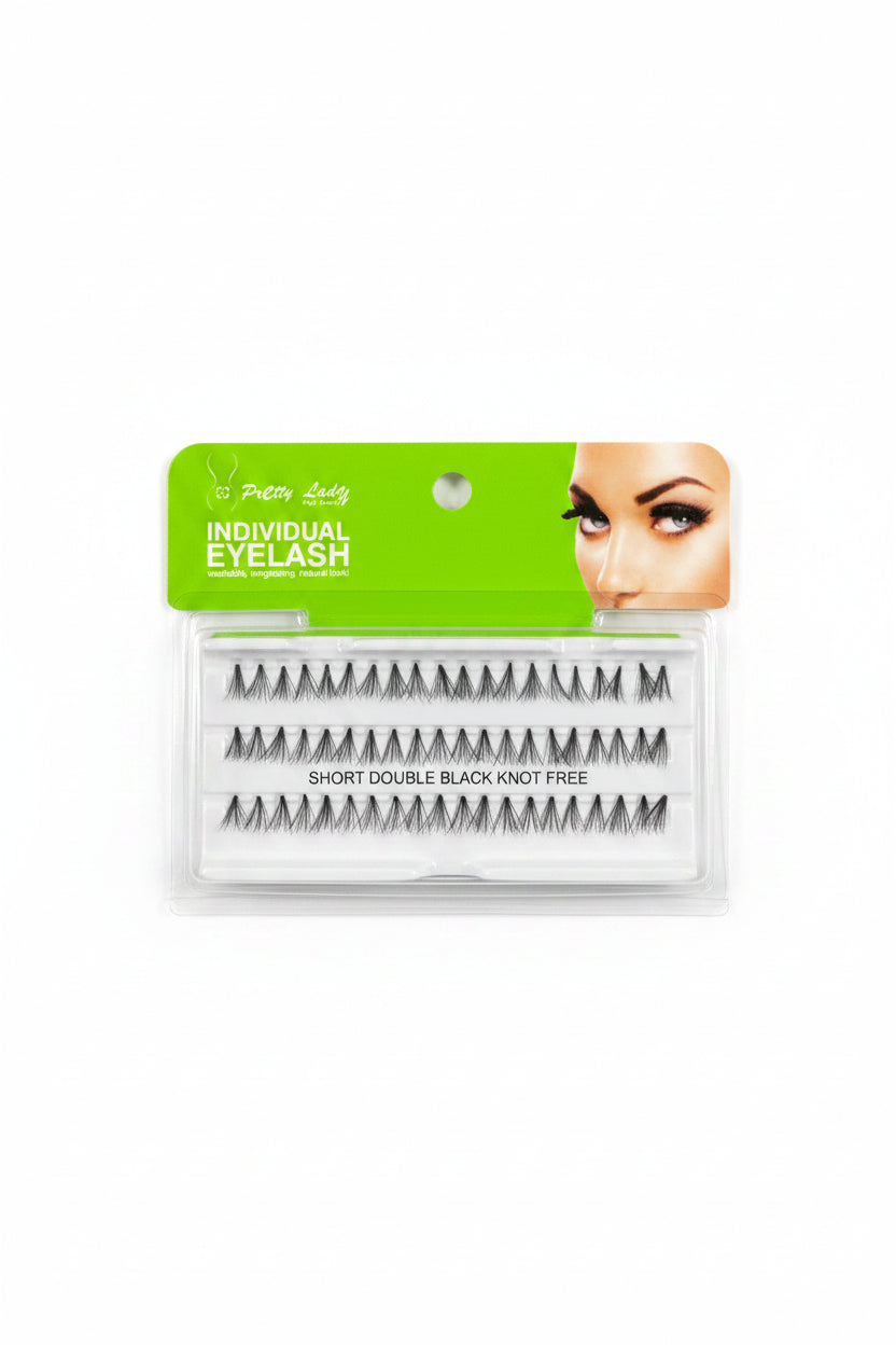 Individual Long Double Black Kot Free Eyelashes