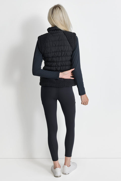 DKNY Sport Women's Black Mock Neck Hooded Puffer Vest  | DKNY In Lebanon