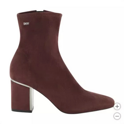 DKNY Women's Espresso Brown Cavale Suede Heeled Boot | DKNY In Lebanon