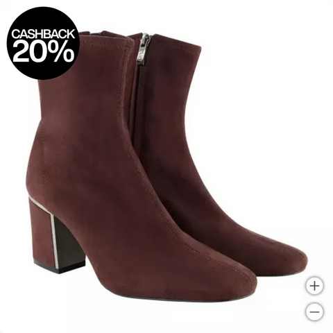 DKNY Women's Espresso Brown Cavale Suede Heeled Boot | DKNY In Lebanon