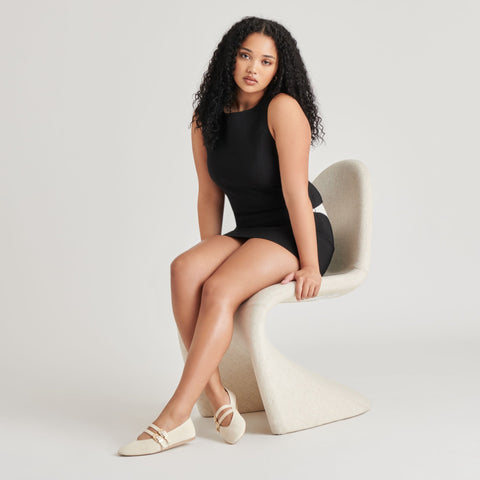 Dolce Vita Women's Light Beige Baylee Suede Perforated Ballet Flats | Dolce Vita In Lebanon