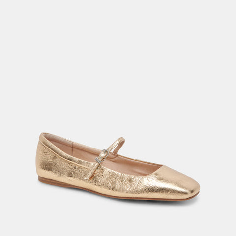 Dolce Vita Women's Reyes Gold Leather Casual Shoes | Dolce Vita In Lebanon