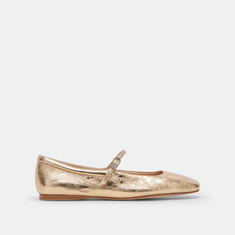 Dolce Vita Women's Reyes Gold Leather Casual Shoes | Dolce Vita In Lebanon
